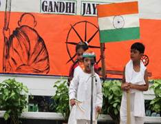GANDHI JAYANTI CELEBRATION AT SHREERAM WORLD SCHOOL