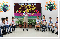 श्रीराम वर्ल्ड स्कूल के प्रांगण में हिंदी उत्सव